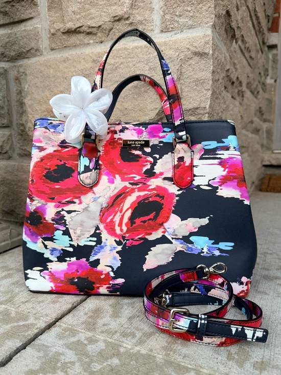 kate spade Handbags - Kate Spade WKRU4751 Floral Satchel Crossbody Navy Multicolour